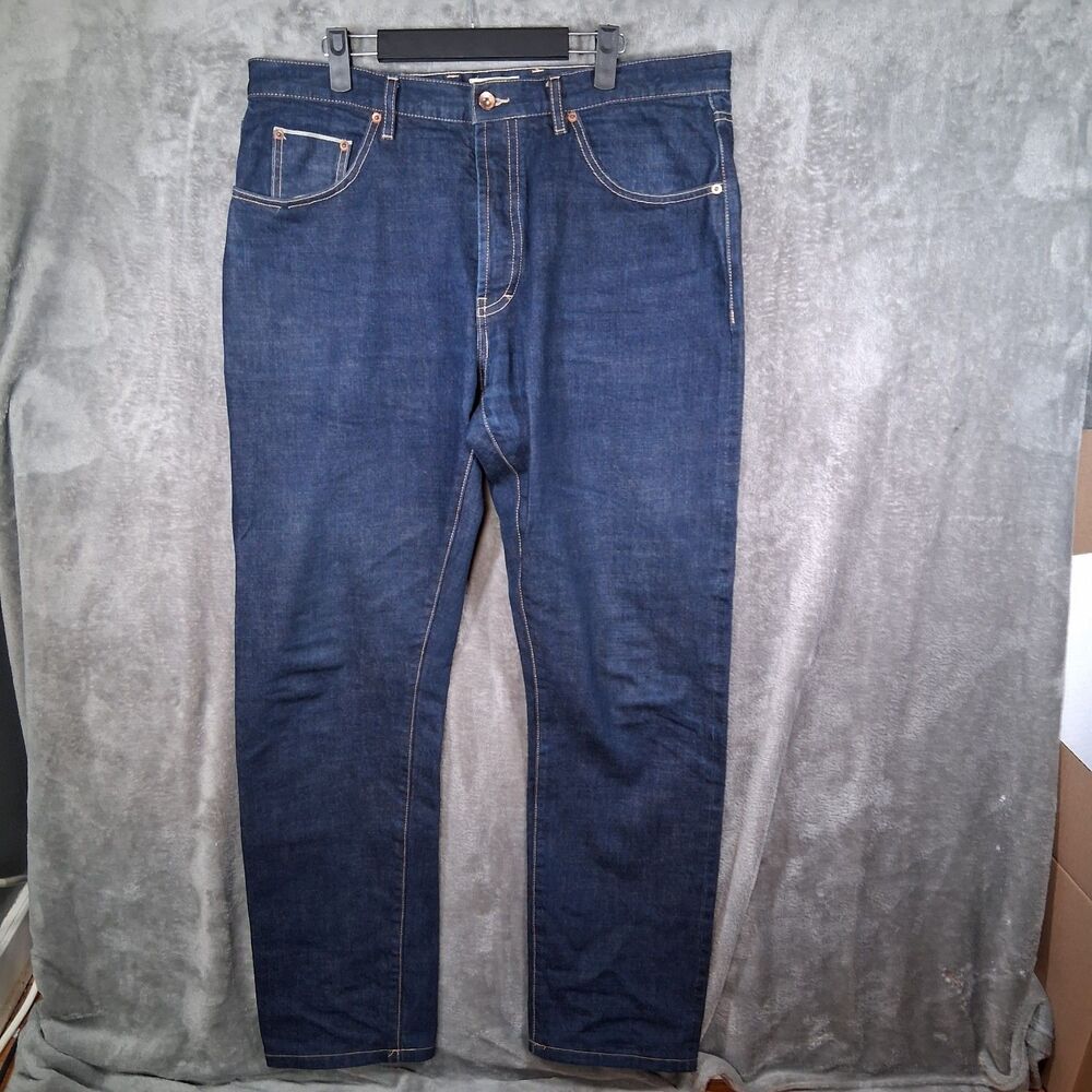 Taylor‎ Stitch Selvedge Jeans Slim Fit Mens Size 36x32 Dark Blue Wash